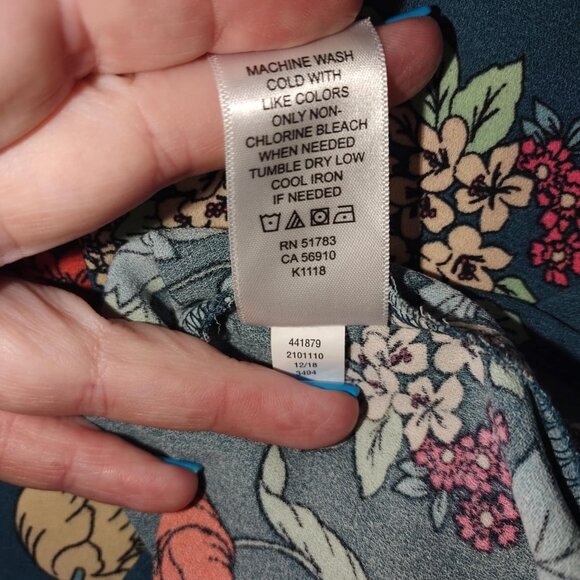 Maurices Dress Women's M Green Floral Midi– Flowy, Tiered, Boho‎ Summer Style - Picture 9 of 10